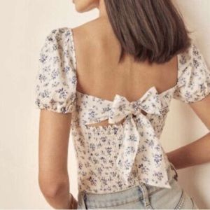 Reformation Casterly Linen Top